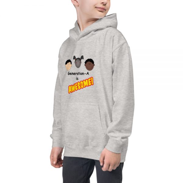 Generation-A Is Awesome! – Kids Hoodie - Gray2